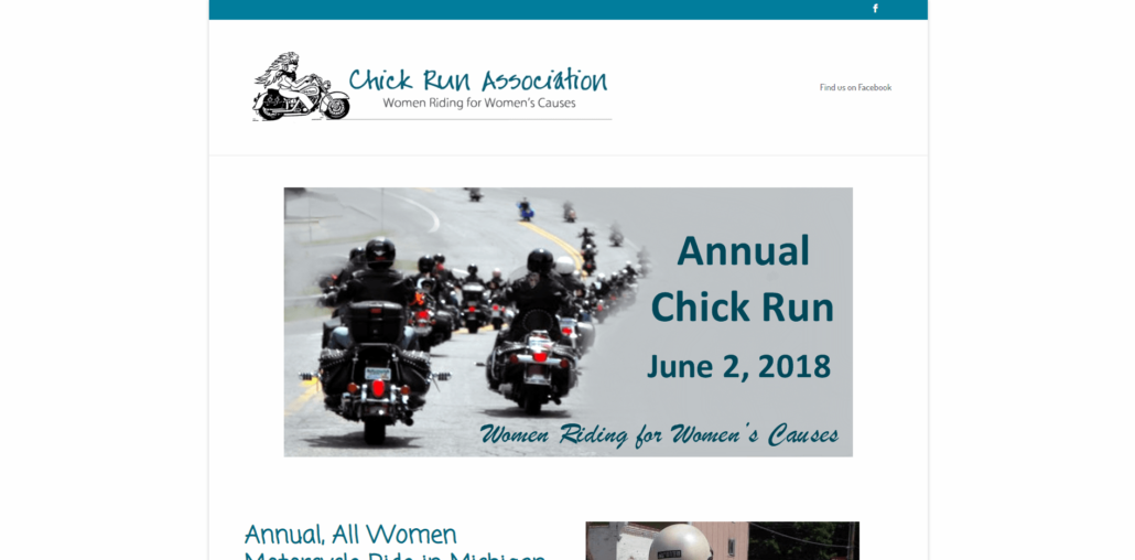 Chick Run Association - Small Business Website by Purple Gen