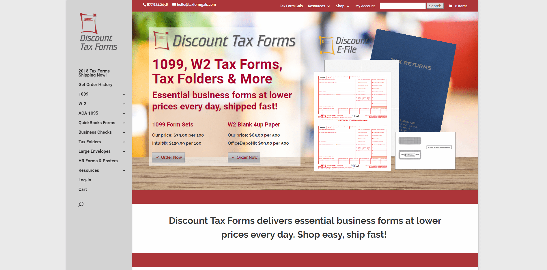 Discount Tax Forms - Small Business Website by Purple Gen