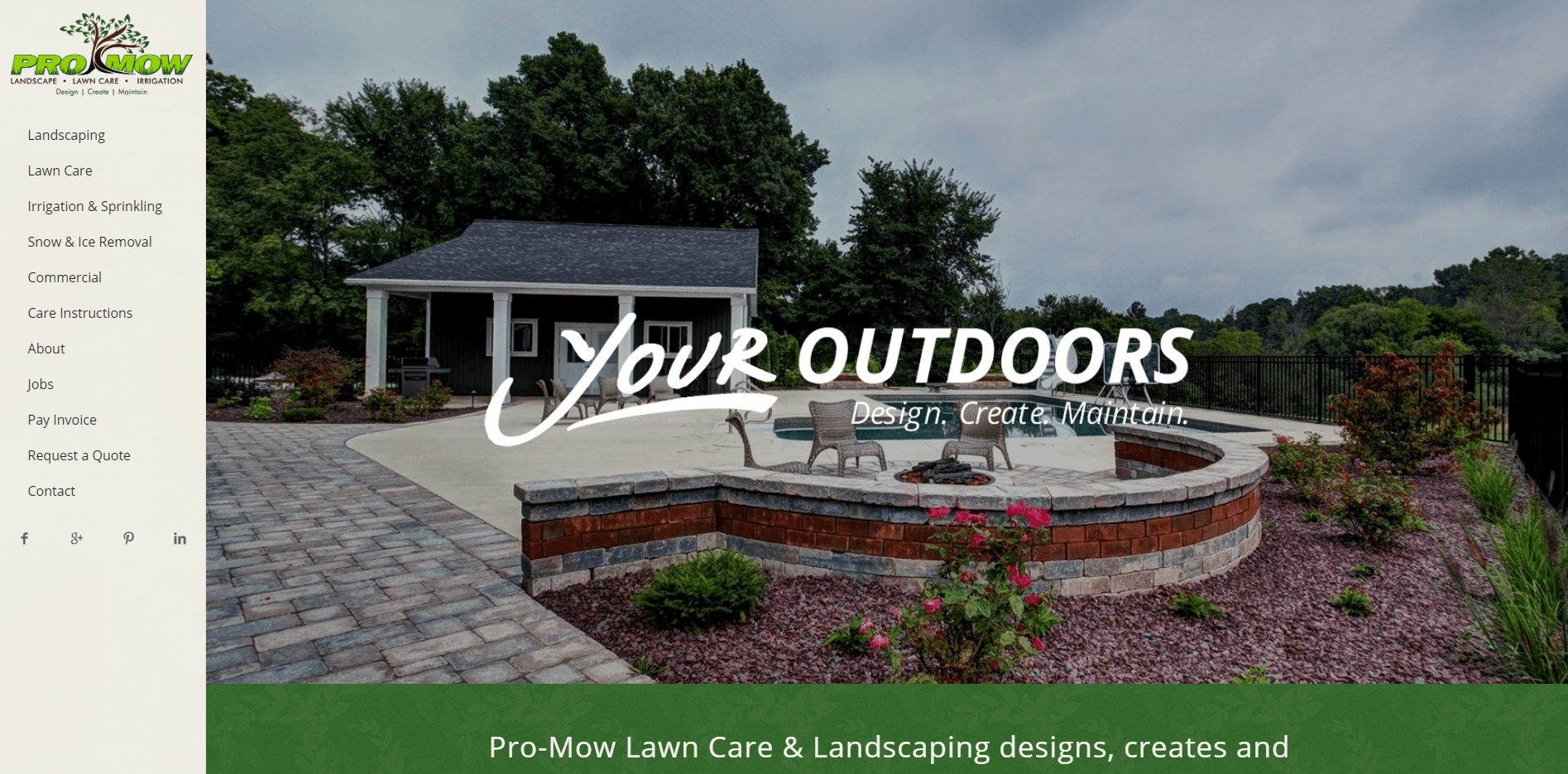 ProMow Landscaping - Small Business Website by Purple Gen