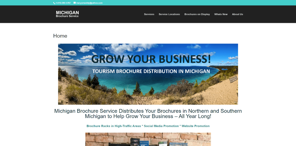 Michigan Brochure Service Website Redesign - Purple-Gen.com