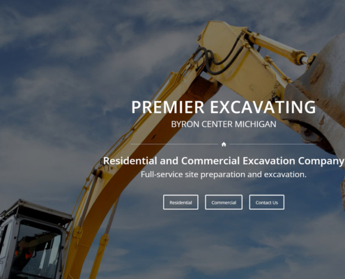 Premier Excavating Website Design by Purple Gen - Purple-Gen.com