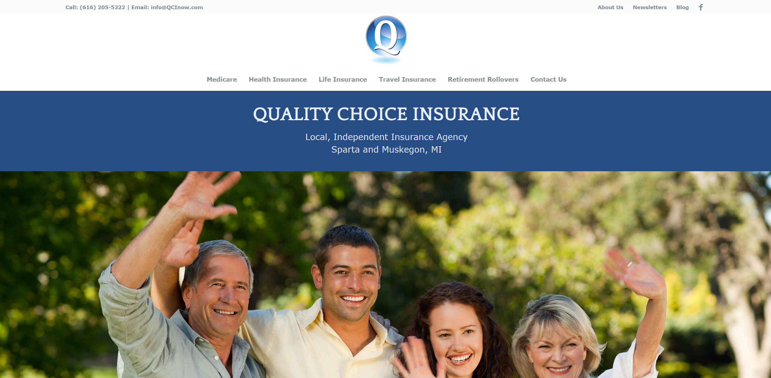 Website Design for Quality Choice Insurance in Sparta and Muskegon MI by Purple Gen - Purple-Gen.com