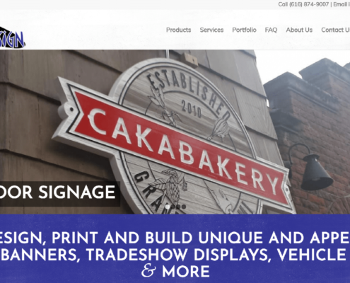 Website Redesign for Signs with Design, a Collaboration with Moxie Men, Inc - Purple-Gen.com