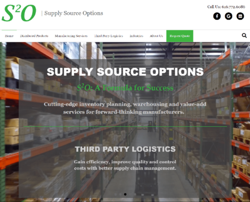 Website Design, Content, SEO and Google Ads Management for Supply Source Options - Purple-Gen.com