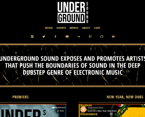 Underground Sound Website Design by Purple Gen - Purple-Gen.com